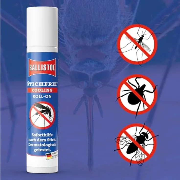 Ballistol Stichfrei Cooling Roll-On 10ml, Insektenstichheiler mit natürlicher Pflege und sofortiger Kühlung für empfindliche Haut – Bild 5
