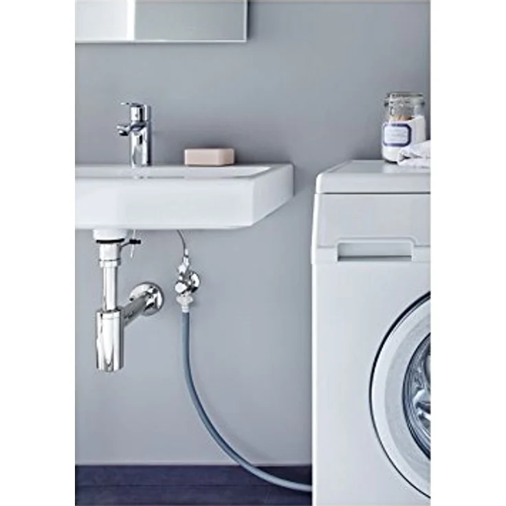 GROHE Original WAS Sicherungstechnik - KOMBI-ECKVENTIL mit selbstdichtendem Anschlussgewinde, Wandanschluss 1-2 Zoll, Abgang 3-8 Zoll, Abgang 3-4 Zoll mit Schlauchanschluss 22036000 – Bild 3