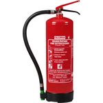 Protex Schaum-Feuerlöscher SD6-E, 6 kg, fluorfrei, inklusive Wandhalter und Manometer