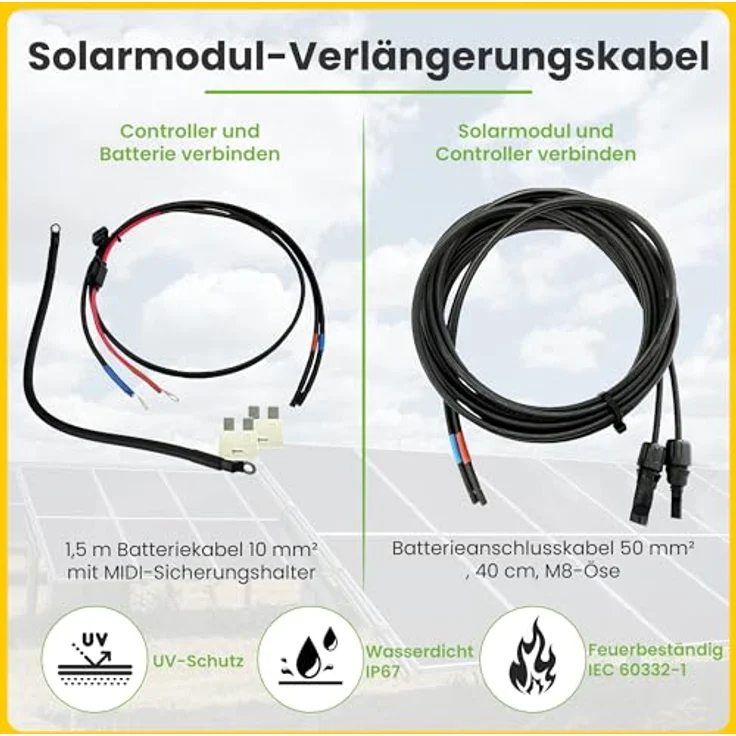 Offgridtec Autark Pro XL 24V 800W Solaranlage, 2000W Sinus-Spannungswandler, 100Ah LiFePO4 Akku, MPPT Laderegler mit Display, Plug & Play für Wohnmobil & autarke Haushalte – Bild 2