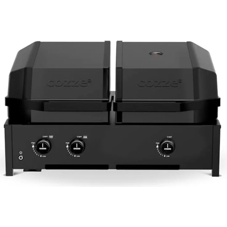 Cozze® Quattro 900, 4-in-1 Gasgrill Station mit Pizzofen, Plancha, Grill & 800°C Steakzone – 3 Brenner + Infrarot (13 kW), inkl. Pizzastein & Gusseisenplatte – Bild 3