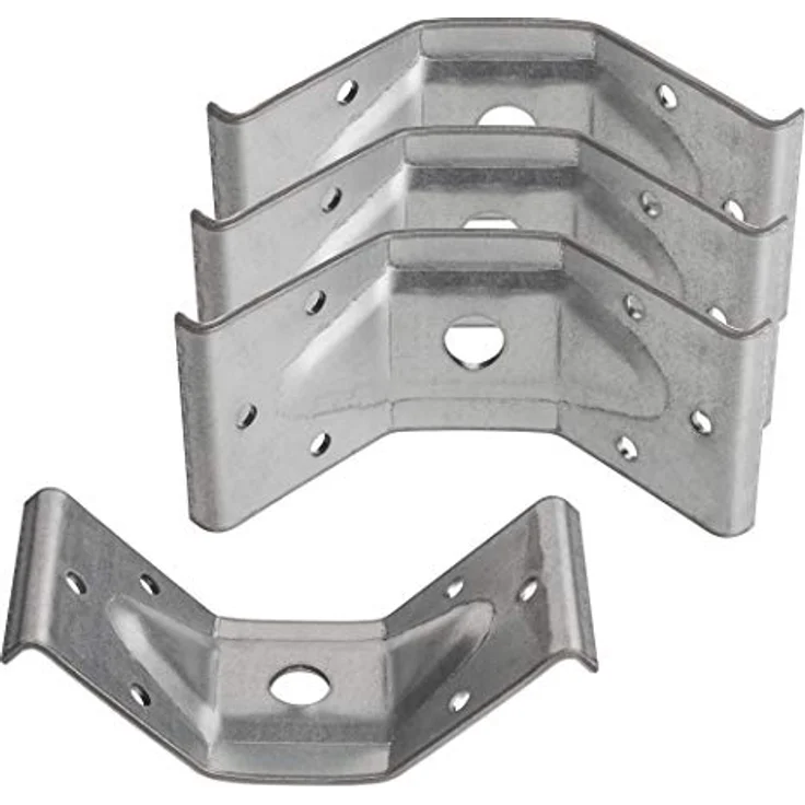 4 x SO-TECH® Tischbeinbeschlag aus verzinktem Stahl 50 x 100 mm für stabile Konstruktionen Winkelbeschlag Zargenverbinder Winkelverbinder für Tische und Bänke - Preisvergleich – Bild 1