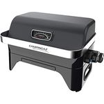 Campingaz Attitude2go Tragbarer Balkongrill Mini BBQ Campinggrill mit Deckel, Thermometer und Gusseisengrill, funktioniert mit Gasflasche R907, Schwarz