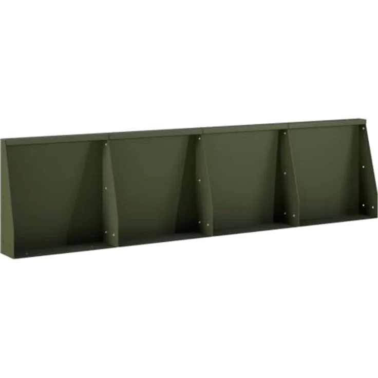 vidaXL Beetumrandung Stützmauer, 4 Stück, 40 x 12 x 30 cm, Wetterfester Stahl in Olivgrün, Modulares Design – Bild 5