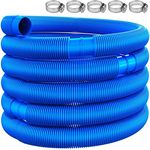 KESSER Poolschlauch | Schwimmbadschlauch mit Muffen | Solarschlauch für Pool und Schwimmbecken | Saugschlauch | Pumpenschlauch | Flexibler Wasserschlauch Blau, Länge 14m ( Ø 32 mm )