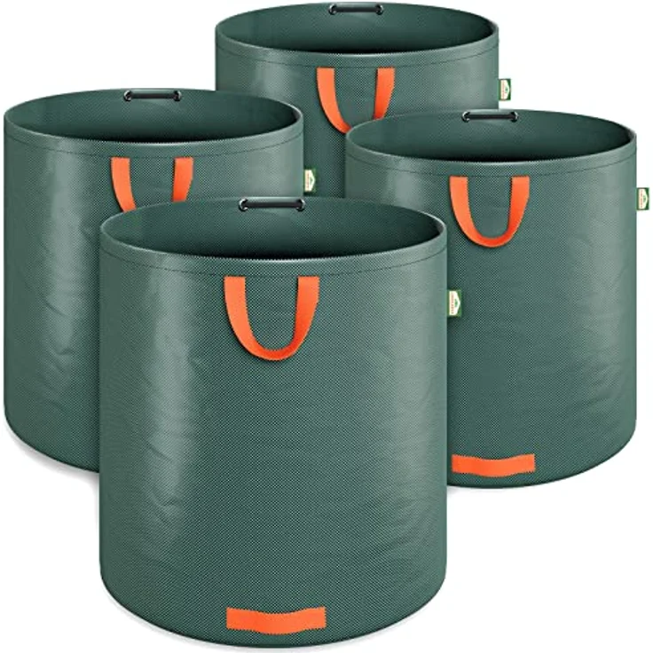 Gardebruk Gartensack 500L 2x 2er Set = 2000L | 4 Griffe | Gartentasche Laubsack Gartenabfallsack Rasensack – Bild 1
