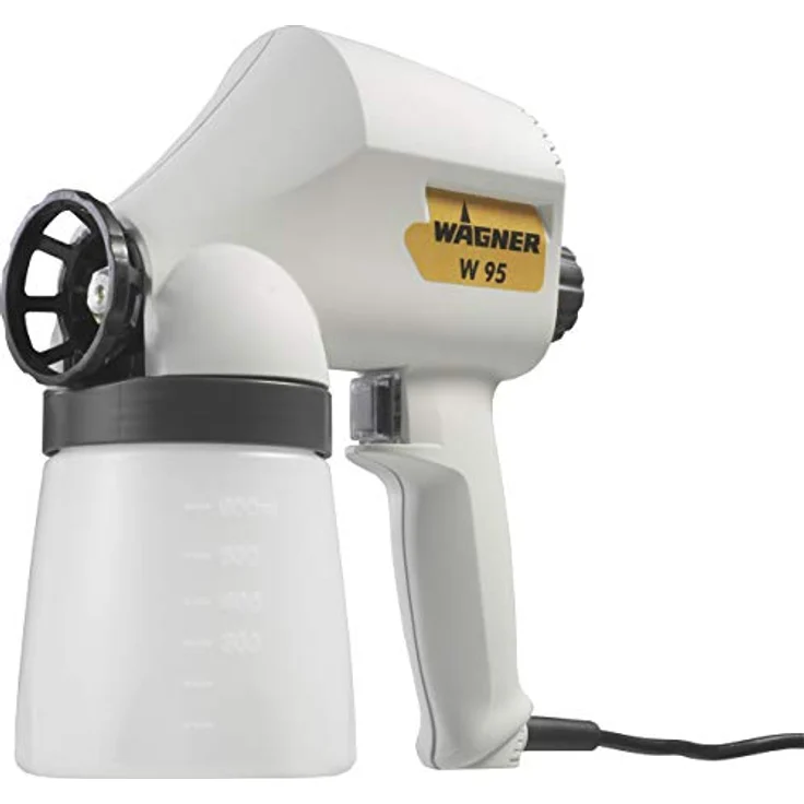 WAGNER Farbsprühsystem W 95 für lösemittelhaltige & wasserlösliche Farben im Innen- & Außenbereich, Behälter 600 ml, 10 m²-15 min, 70 W – Bild 3