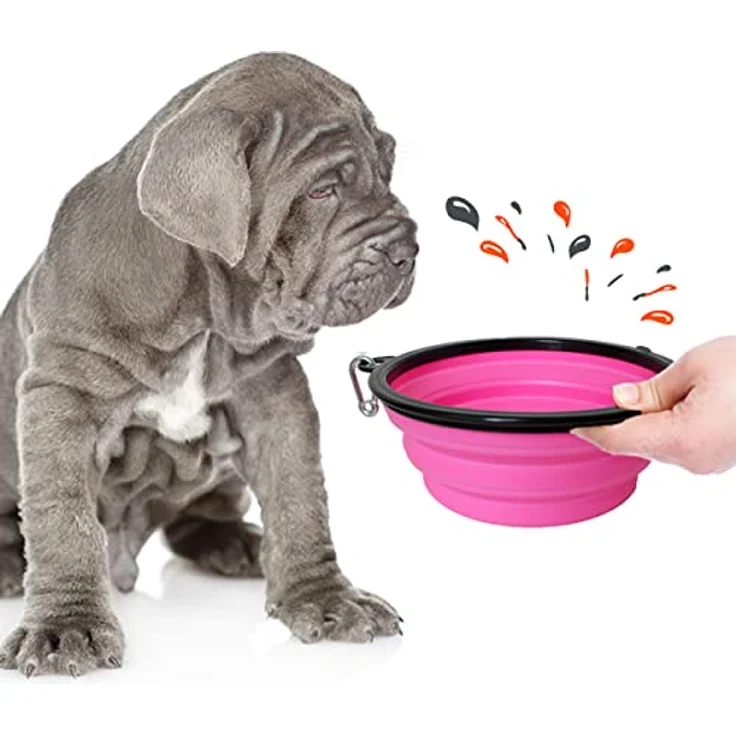 PETSATION – Hundenapf faltbar für unterwegs [Das Original] Futternapf Hund ideal für den Alltag – 1000 ml Wassernapf – Trinknapf für den Hund - Reisenapf, Fressnapf, Napf (1000ml, Rosa) – Bild 2