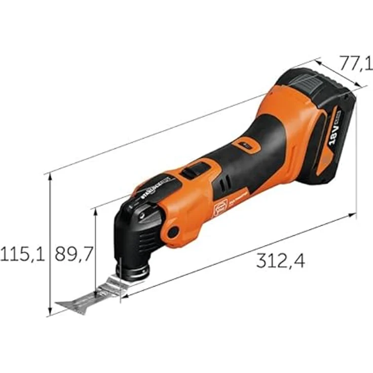 Fein Akku-Multifunktionswerkzeug MULTIMASTER AMM 500 AS 2 Ah in Nylon-Tasche, 18 V, inkl. Akku und Ladegerät – Bild 2
