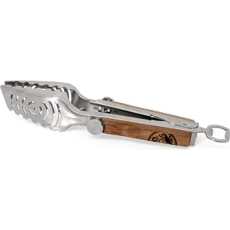 Petromax Grillzange teleskopierbar, 29–37 cm mit Flaschenöffner und Rostheber, platzsparend und multifunktional – Bild 1