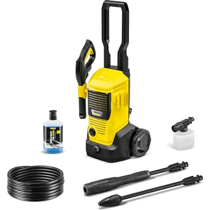 Kärcher Hochdruckreiniger K 4 FJ, mit Vario Power-Strahlrohr und Dreckfräser, inkl. Schaumdüse, Car Shampoo – Bild 2