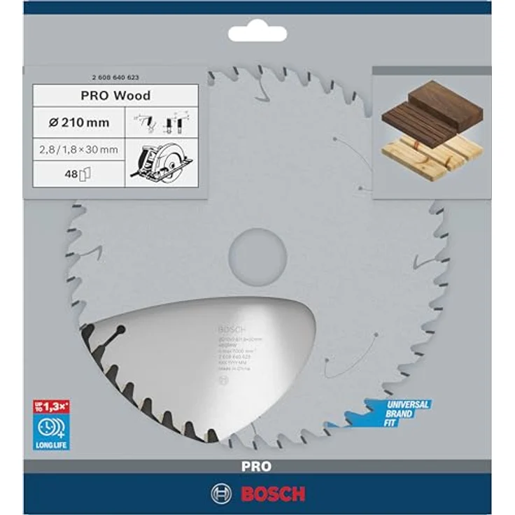 Bosch Professional Kreissägeblatt Optiline Wood (für Holz, 210 x 30 x 2,8 mm, 48 Zähne, Zubehör Kreissäge) – Bild 2