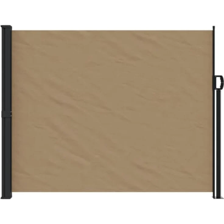 vidaXL Seitenmarkise, Sichtschutz Ausziehbar, Windschutz Sonnenschutz für Garten Balkon Terrasse, Seitenrollo Seitenwandmarkise, Taupe 170x300cm – Bild 3