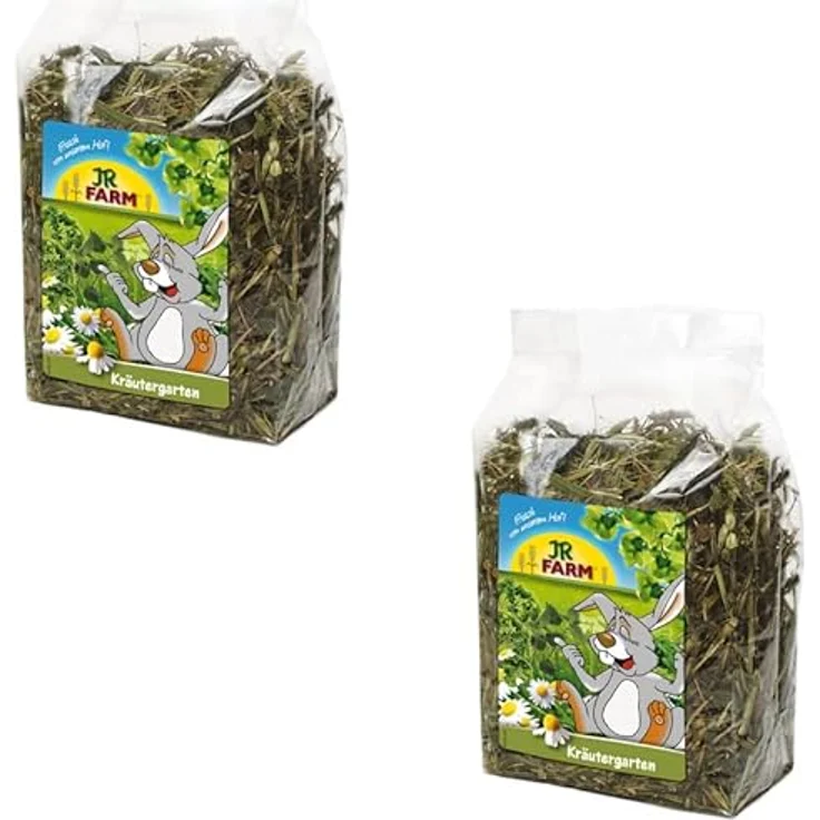 JR Farm Kräutergarten | Doppelpack | 2 x 100 g | Raufuttermittel für alle Nager und Zwergkaninchen | Zur Unterstützung des Zahnabriebs | Mit Hafer, Petersilie und Luzerne – Bild 1