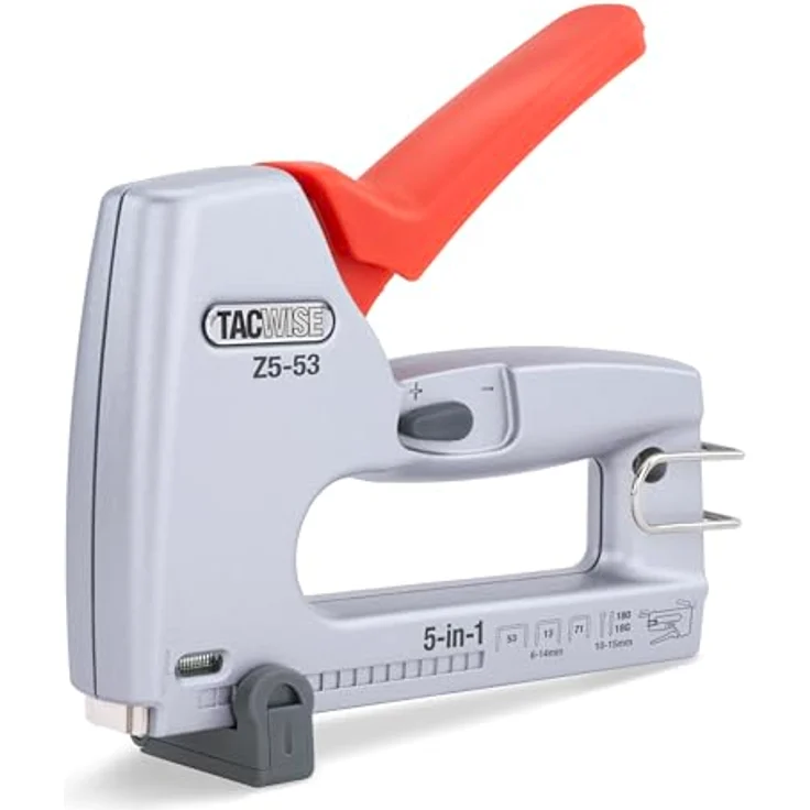 Tacwise Handtacker/-nagler Z-CT Heavy Duty, vielseitig einsetzbar für Heftklammern und Nägel, silber/orange – Bild 1