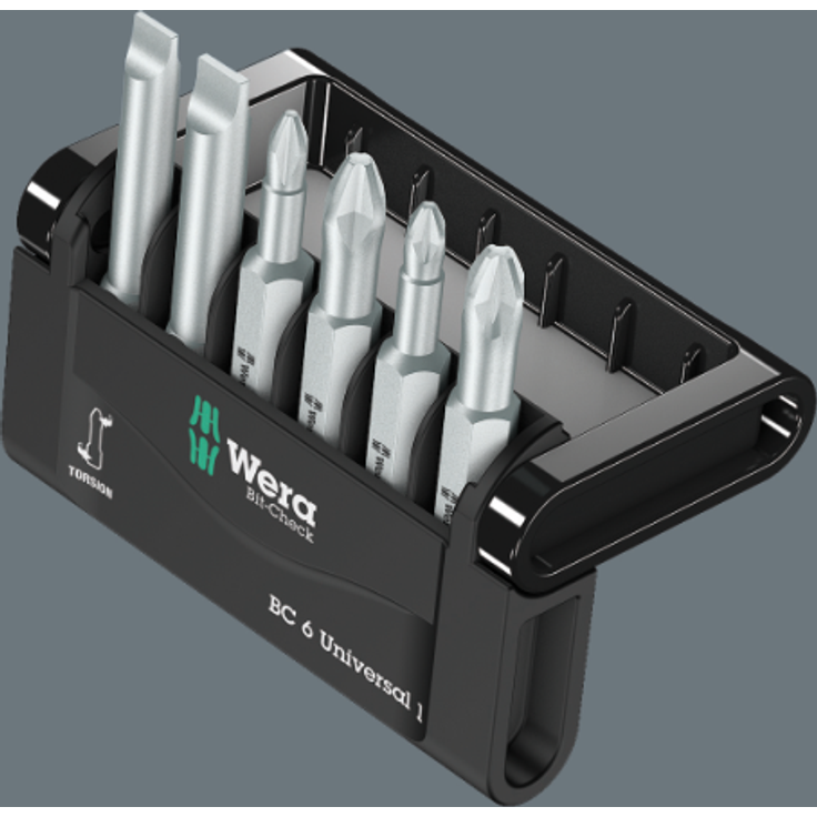 Wera Bit-Sortiment, Bit-Check 6 Universal 1, 6-teilig, 05056474001 - Preisvergleich – Bild 3