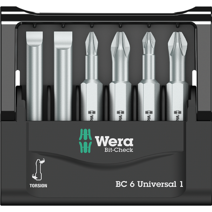 Wera Bit-Sortiment, Bit-Check 6 Universal 1, 6-teilig, 05056474001 - Preisvergleich – Bild 2
