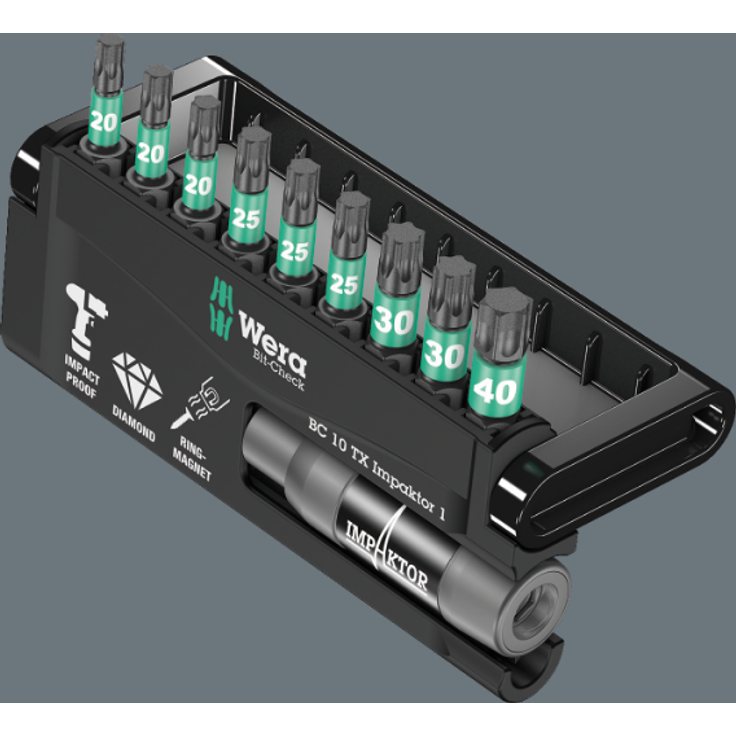 Wera Bit-Sortiment, Bit-Check 10 TX Impaktor 1, 10-teilig, 05057688001 - Preisvergleich – Bild 3