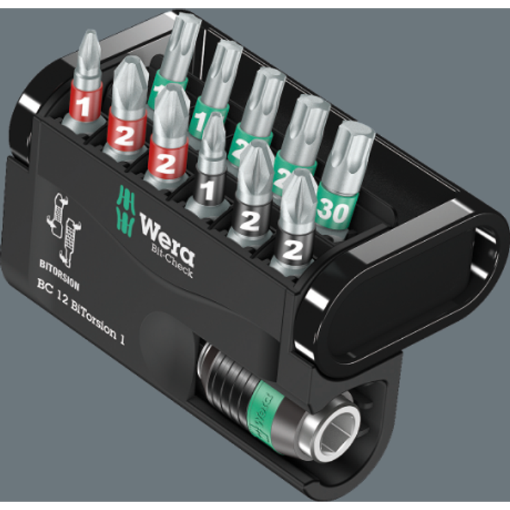 Wera 05057420001 Sortiment, Bit-Check BiTorsion 1, 12-teiliges Bit-Set, 25 mm – Bild 3