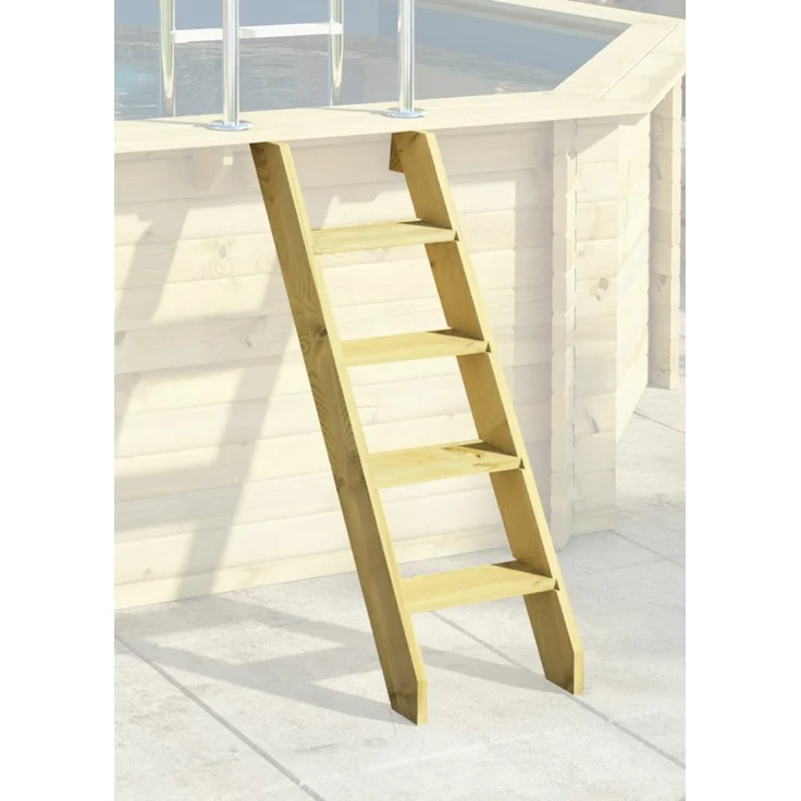 Karibu Pool Modell 1A Classic inkl. KDI Holzdeck & Edelstahlleiter 415 x 120 cm – Bild 4