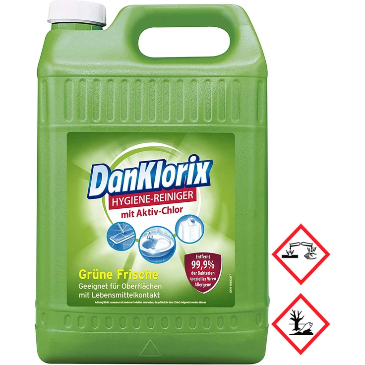 Dan Klorix Hygienereiniger Grüne Frische mit Ativ Chlor 5000ml – Bild 1