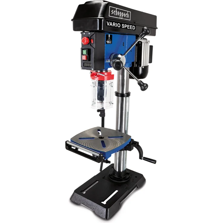 Scheppach Profi Säulenbohrmaschine DP18Vario (550 W, Gusseisen-Konstruktion, stufenlose Drehzahlregulierung, Bohrfutter 16mm, Laser, LED, inkl. Tischverbreiterung) – Bild 14
