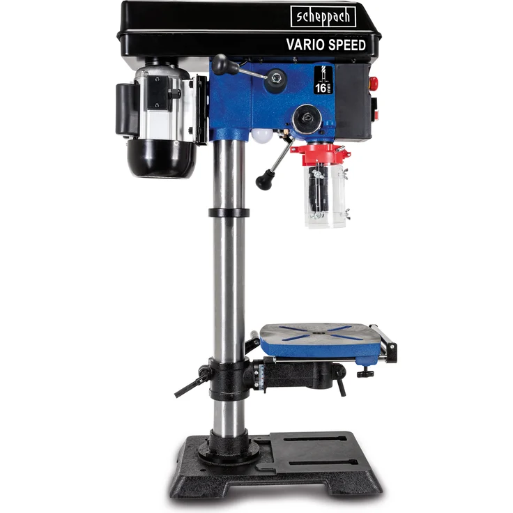 Scheppach Profi Säulenbohrmaschine DP18Vario (550 W, Gusseisen-Konstruktion, stufenlose Drehzahlregulierung, Bohrfutter 16mm, Laser, LED, inkl. Tischverbreiterung) – Bild 11