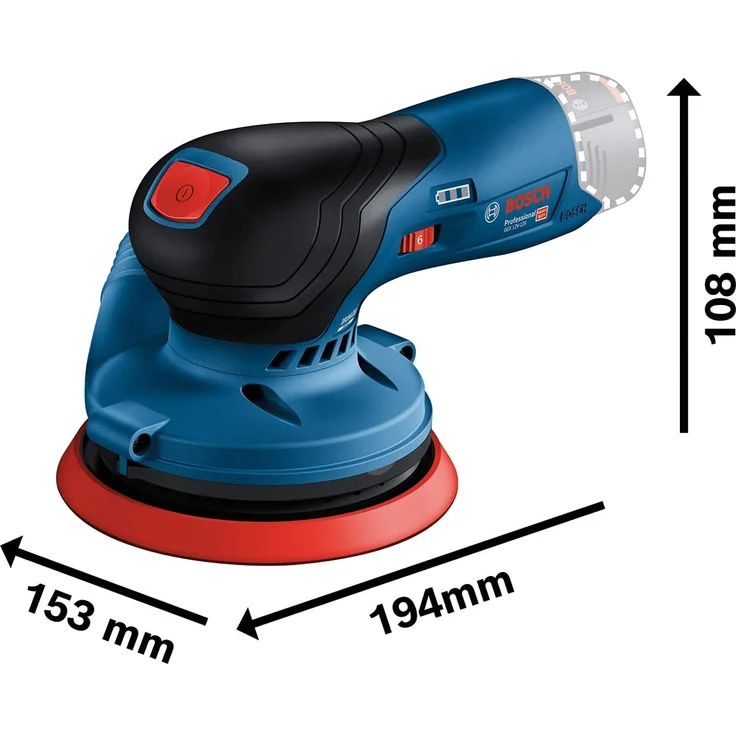 Bosch Professional 12V Akku-Exzenterschleifer GEX 12V-125 ohne Akku, ohne Ladegerät, in L-Boxx – Bild 2