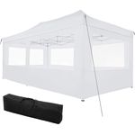TecTake 800688 Aluminium faltbarer Pavillon Gazebo 6 x 3 m mit 4 Seitenteilen weiß