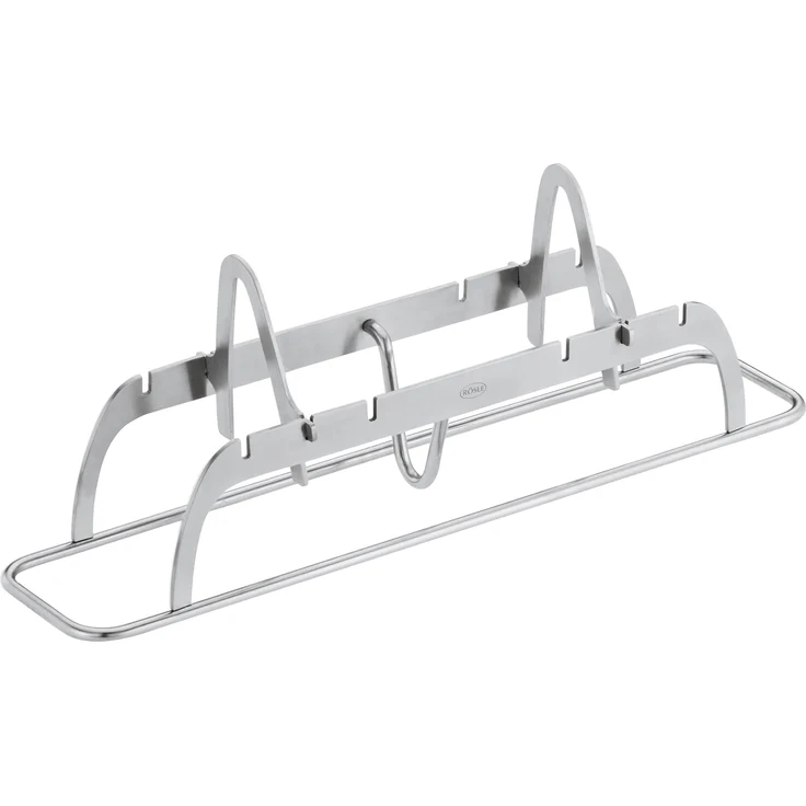 RÖSLE Fischhalter, Aufsatz zur Zubereitung von Fisch auf Gas- und Kohlegrill, Größe einstellbar, Edelstahl 18/10, spülmaschinengeeignet – Bild 5