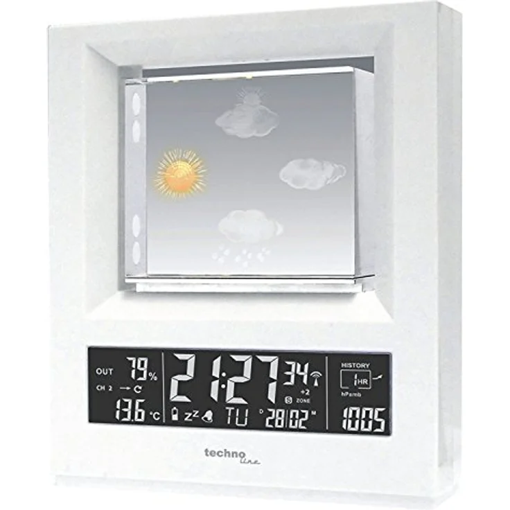 Technoline Wetterstation WS 6620, Wettervorhersage mit 12h Luftdruckhistorie und LCD-Display in Hochglanz-Optik – Bild 3