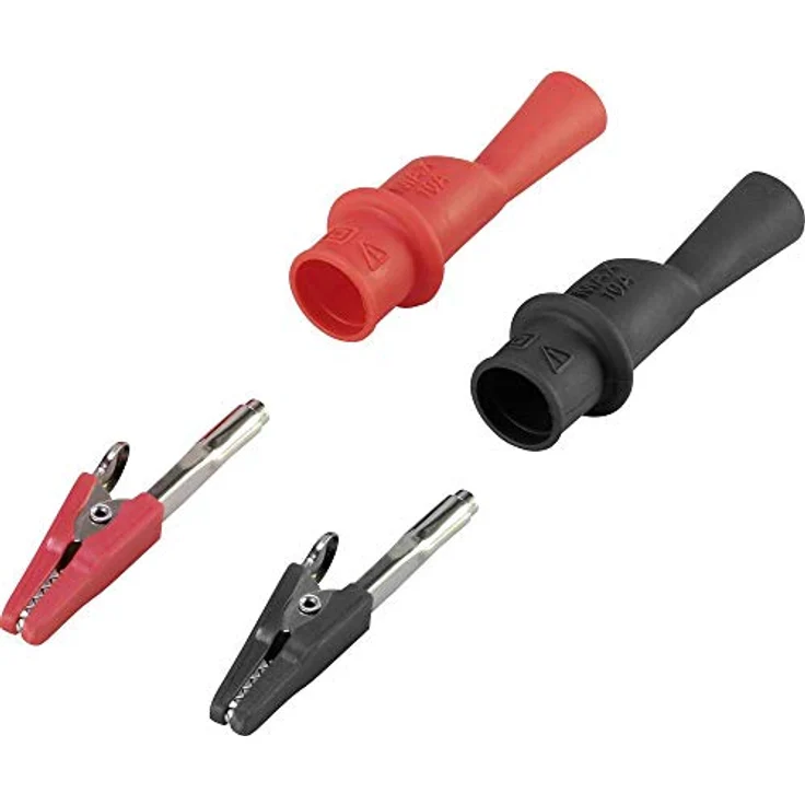 VOLTCRAFT MSK-111 Multimeter Krokodilklemme, CAT III 1000 V, CAT IV 600 V, 2 mm Buchse, Schwarz/Rot – Bild 2