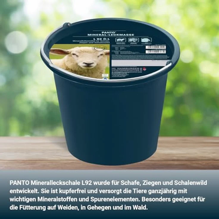 PANTO® Mineralleckeimer L92 für Schafe, Ziegen und Schalenwild 20kg – Bild 7