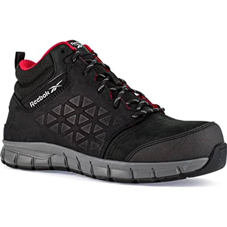 Reebok Excel Light Sicherheitsschuhe IB1037-1S3, S3 SRC HRO, schwarz, Größe 42 mit Aluminiumkappe und MemoryTech-Einlegesohle – Bild 1