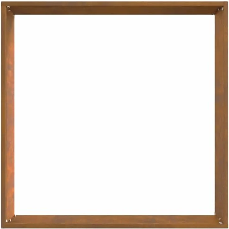 vidaXL Raseneinfassung 6 pcs Rostig, Wetterfeststahl, 50 x 50 x 13 cm, Moderne Garten-Metallkante, Rasenbarriere für elegante Terrassengestaltung – Bild 4