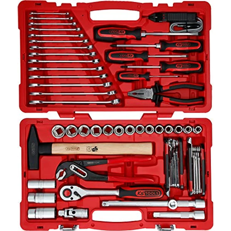 ELC Werkzeugkoffer 47tlg. KS Tools, Warnschild, Warnung vor elektrischer Spannung, gelb – Bild 5