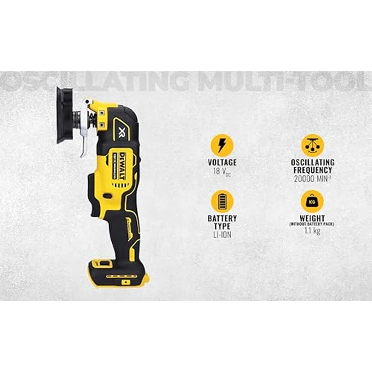DeWalt DCS 356 N-XJ Akku Multitool Oszillierer 18 V Brushless - ohne Akku, ohne Ladegerät – Bild 2
