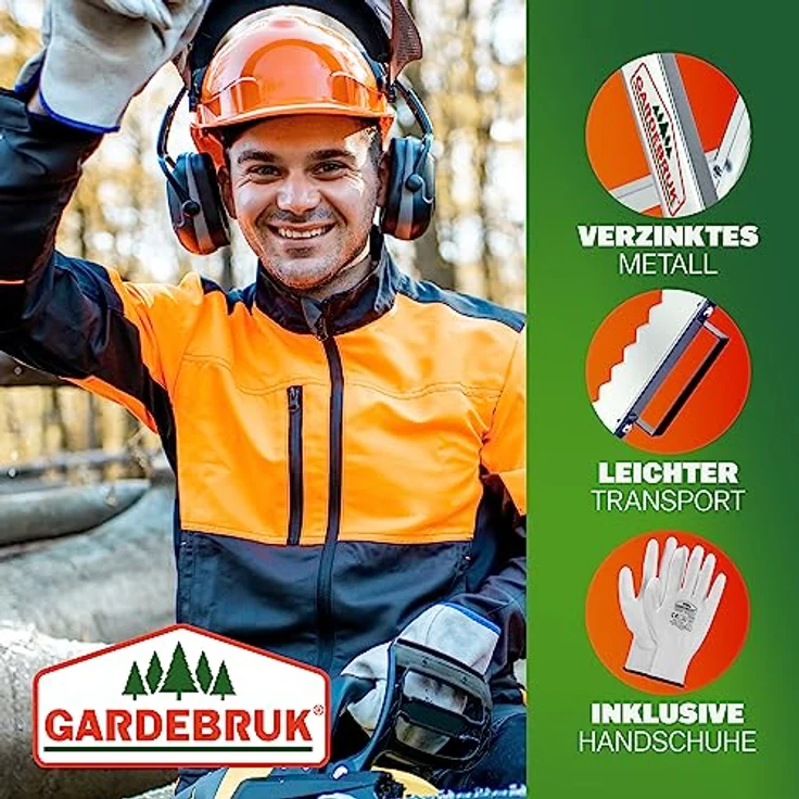 Sägebock Holzschneidebock Motorsäge Sägehilfe Metall Kettensäge Holz klappbar – Bild 3