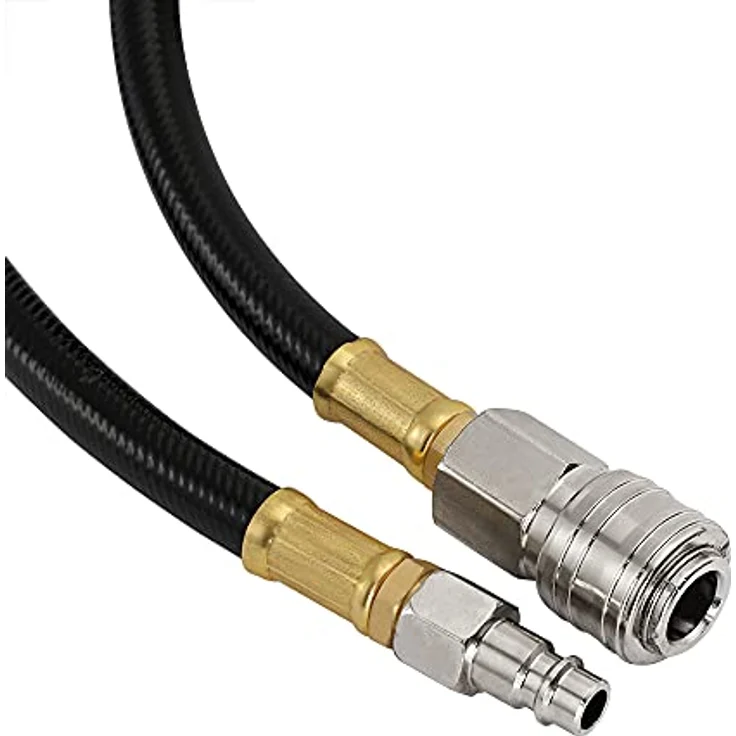 Deuba Automatik Schlauchtrommel 20m, Druckluftschlauch mit 1/4" Anschluss, abnehmbare Wandhalterung, PVC, drehbar 180° – Bild 3