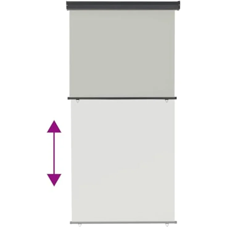 vidaXL Balkon-Seitenmarkise 120 × 250 cm Grau, UV-beständig, reißfest, mit Selbstsperrfunktion – Bild 4