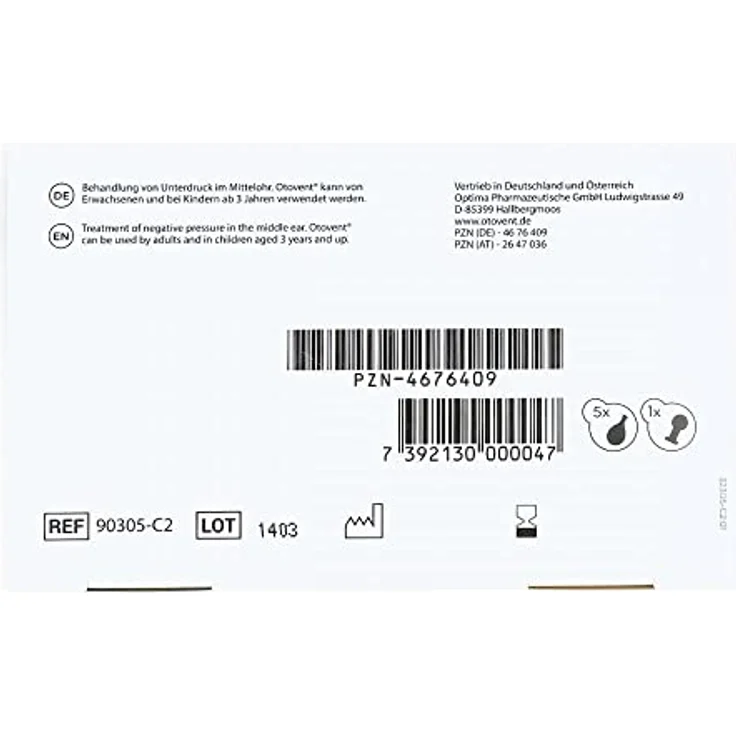 OTOVENT System 1 Nasenstück+5 Luftmembrane 1 St – Bild 2