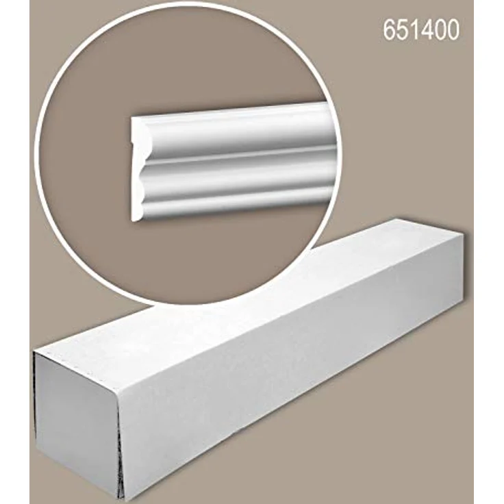 Profhome Zierleiste 651400, Wand- und Friesleisten Set mit 10 Zierleisten, 20 m, extrudiertes Polystyrol (XPS), weiß, stoßfest und leicht zu installieren – Bild 3