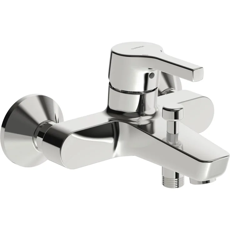 Hansa Wannenfüll- und Brausebatterie Paleno 5645, Einhebelmischer in Chrom, mit Cascade Strahlregler und temperaturbegrenzer