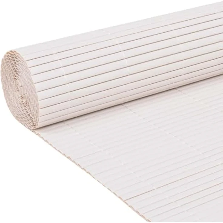 vidaXL Gartenzaun Weiß 150 x 500 cm, wetterbeständiger PVC-Zaun für Garten und Terrasse, moderne Designbarriere – Bild 4