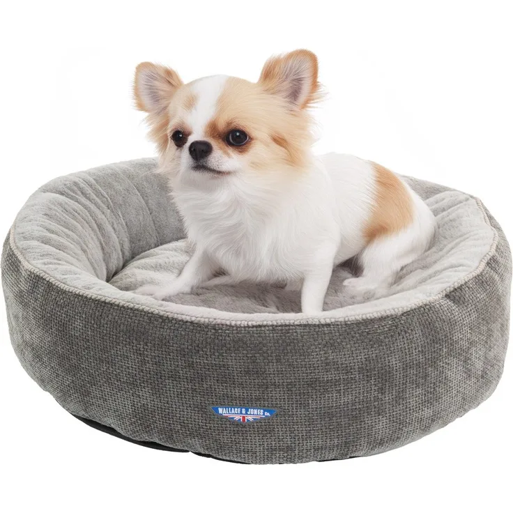 Wallace & Jones Tierbett Hundebett Balmoral Hundekorb, kuschelig, anti-rutsch, für kleine Hunde, 51 x 51 x 15 cm