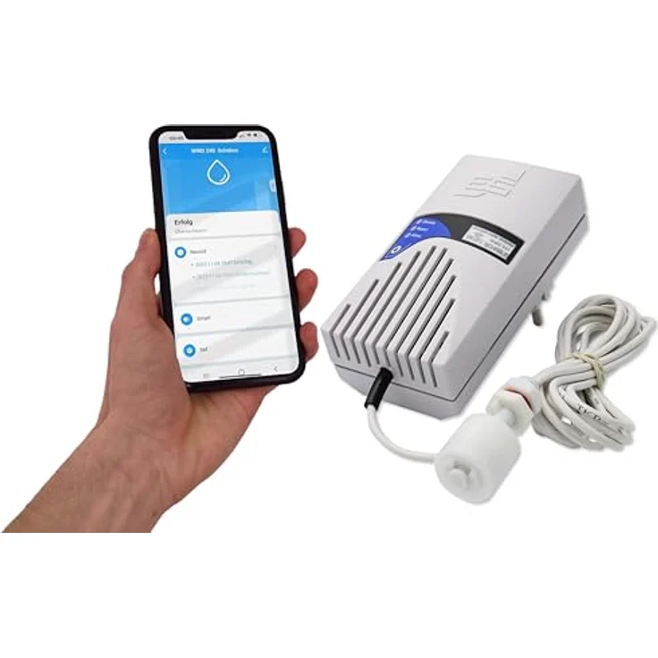 Schabus WWD 241 Smart Wassermelder, akustischer Alarm (90 dB), optische Warnung, WLAN-Anbindung, für Wasser & Öle, einfache Installation – Bild 1
