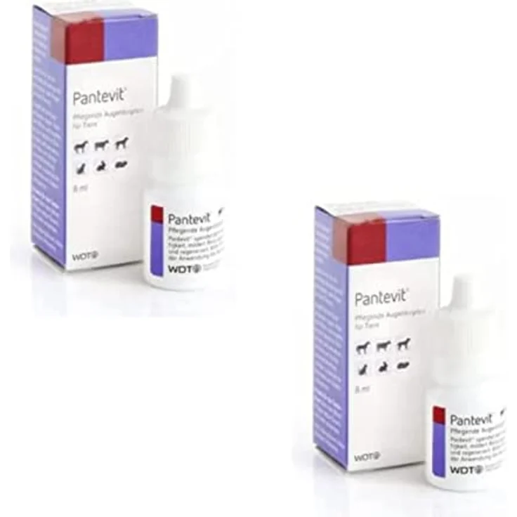 Pantevit Augentropfen Doppelpack 2 x 8 ml Augentropfen für Tiere zur Unterstützung der Augenpflege - Preisvergleich – Bild 1
