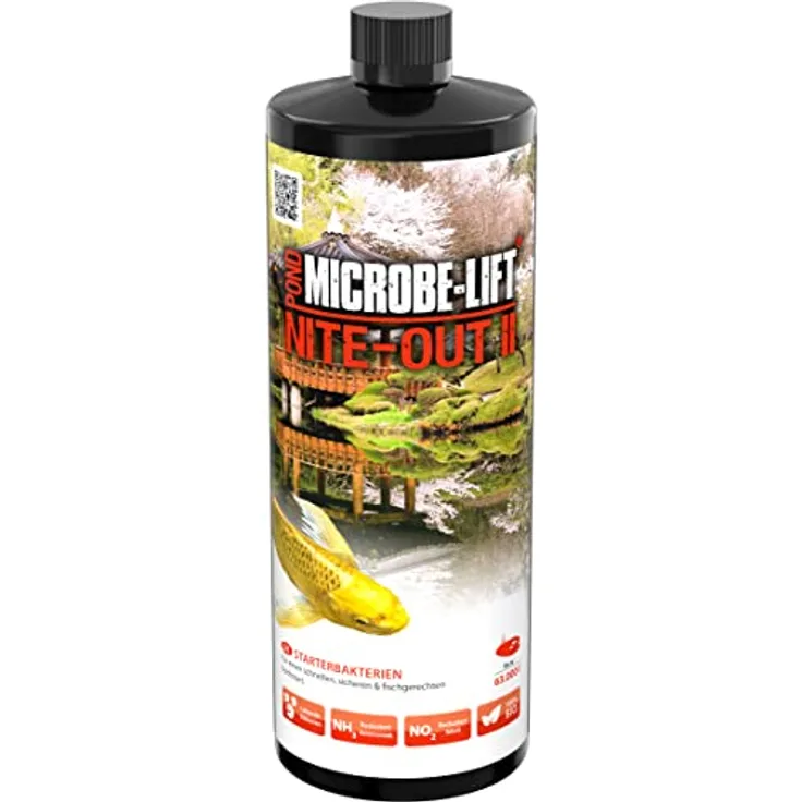 MICROBE-LIFT Pond Nite-Out II - Starterbakterien für jeden Teich, für schnellen & sicheren Fischbesatz, (946 ml)