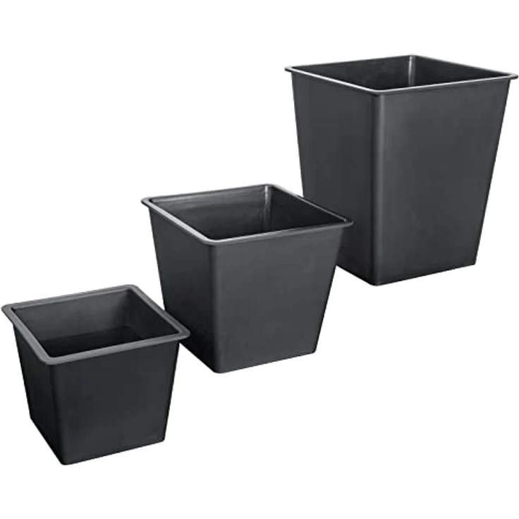 Casaria® Blumentopf 3er Set Polyrattangeflecht Übertopf Wasserabfluss Rattanoptik Outdoor Pflanzkübel Blumenkasten Braun – Bild 5