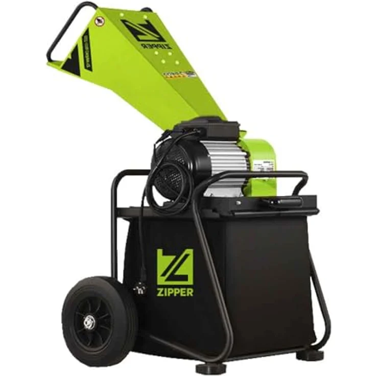 Zipper Benzin-Häcksler 'ZI-HAEK2800-230', 2,8 kW Gartenhäcksler mit 65 l Auffangsack und 50 mm Schnittstärke – Bild 1